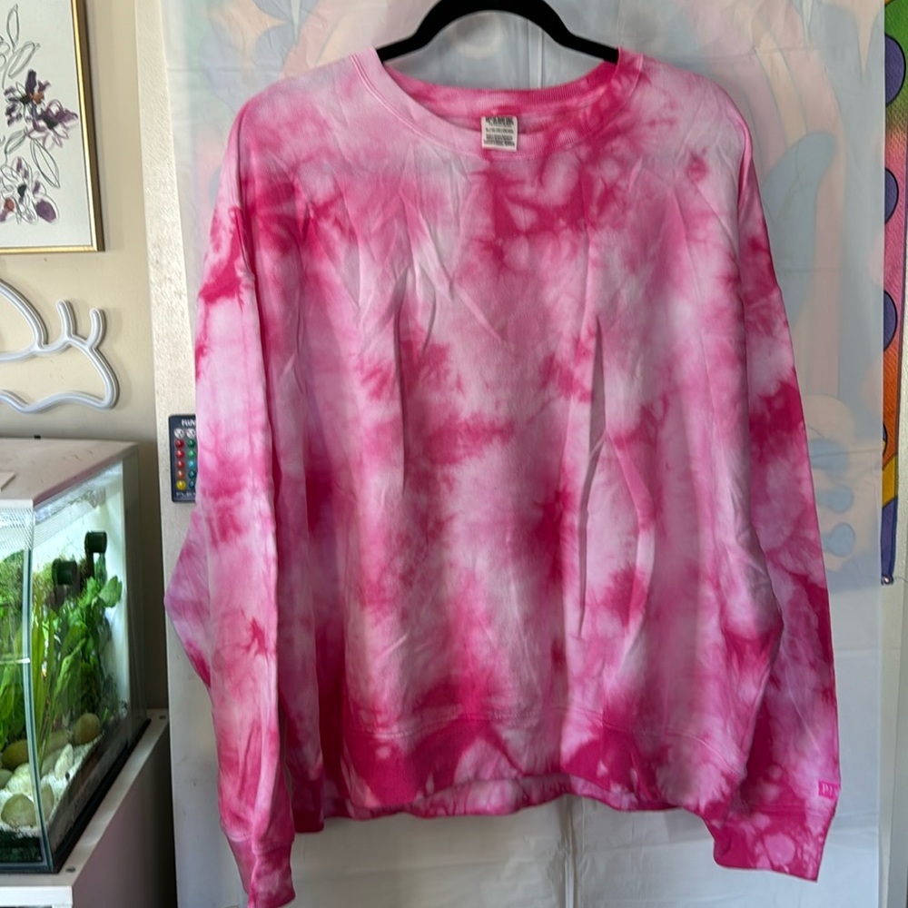 Tie die pink sweatshirt
